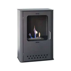 Stufa a bioetanolo moderna economica 30x50x68h cm nera - Altidona