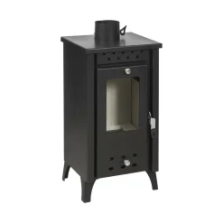 Stufa a legna Aquino, 39x33 h74 cm, Nero