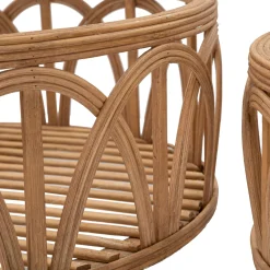 Svuotatasche Marrone set da 3 in Rattan, - Famorite