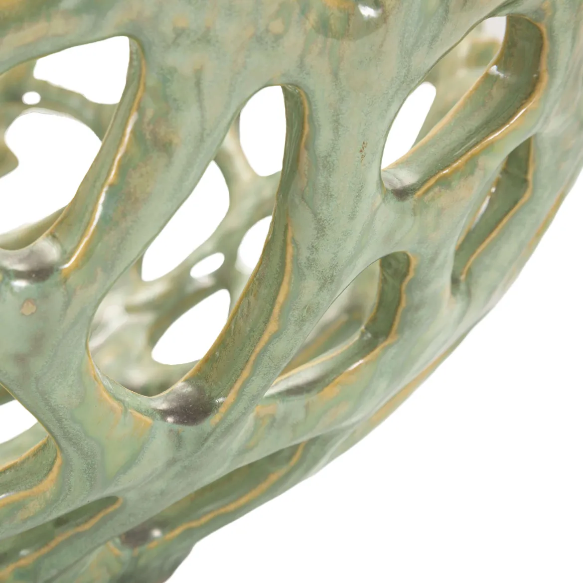Svuotatasche Verde oro Effetto Vetro Soffiato Colore Struttura oro, - Fapamati