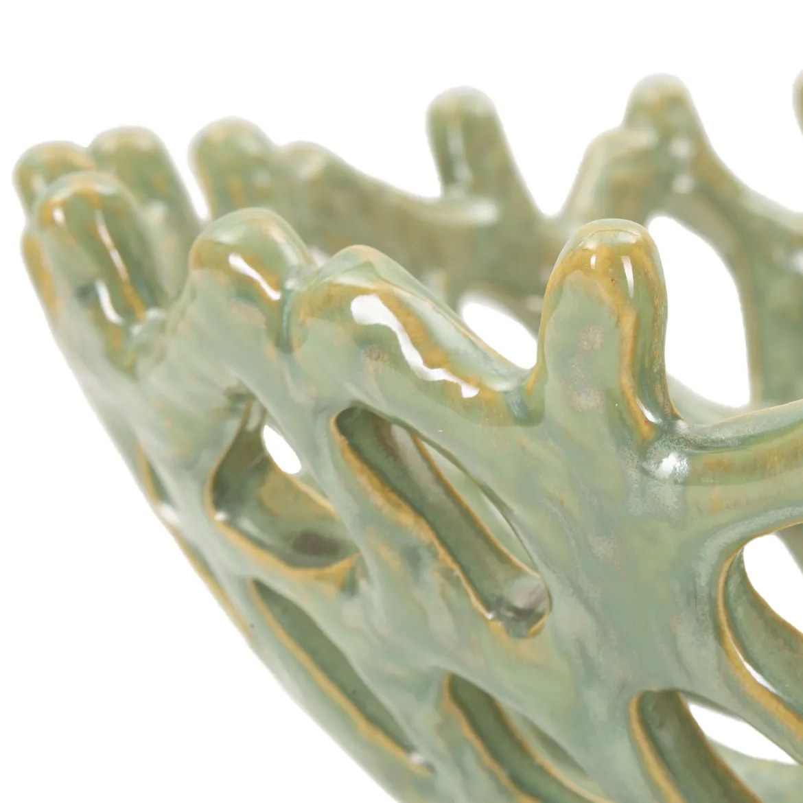 Svuotatasche Verde oro Effetto Vetro Soffiato Colore Struttura oro, - Fapamati