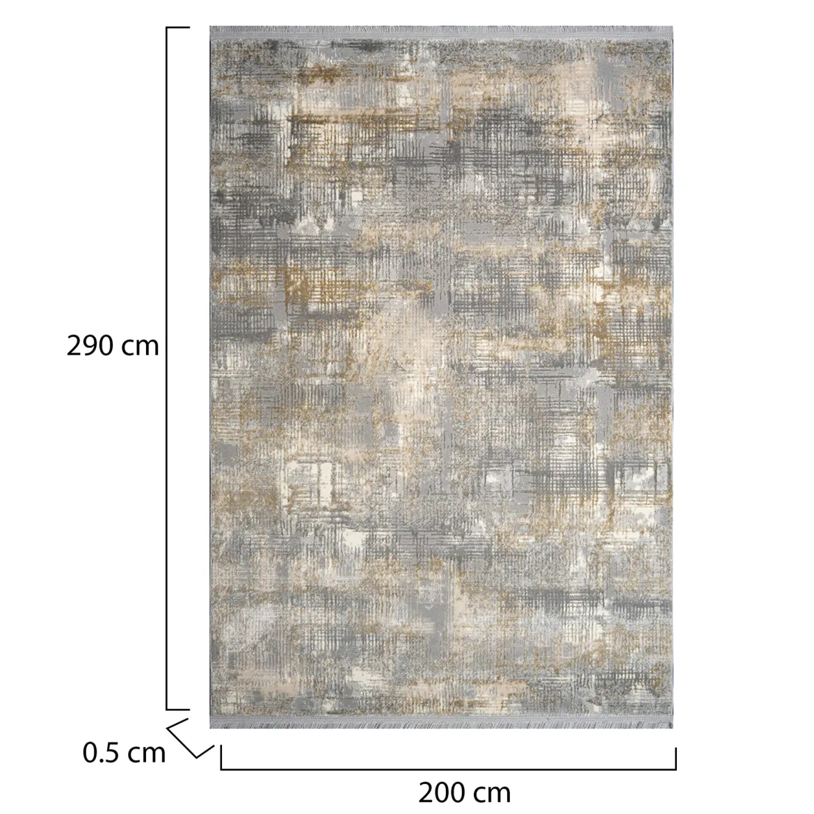 Tappeto Bellefontaine, Grigio e Beige, 200x290 cm