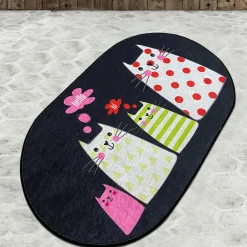 Tappeto da bagno Piqua, 100x80 cm, Multicolore