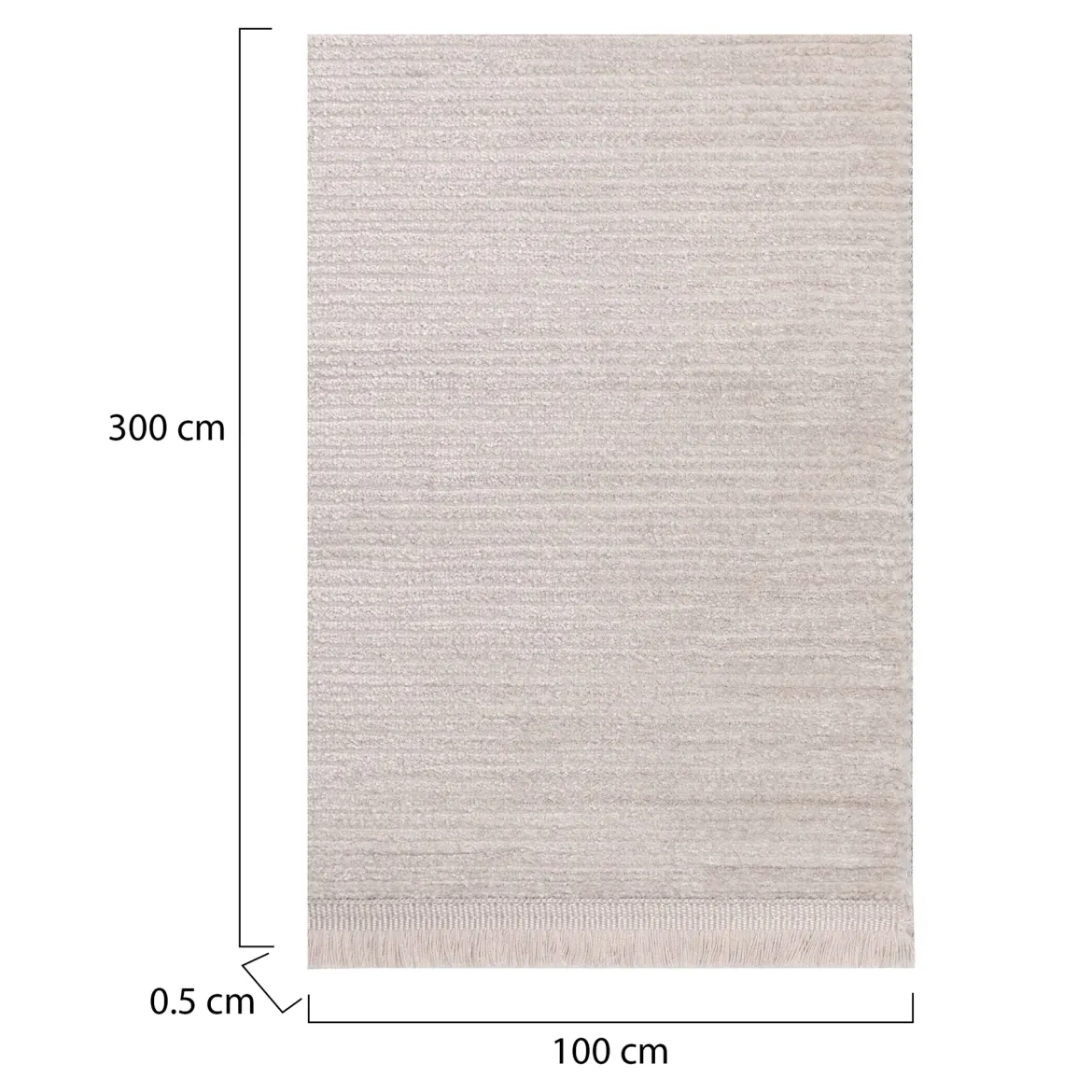 Tappeto Kenton, Crema, 100x300 cm