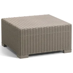 Tavolino da esterno Parksville, 68x68 h35 cm, Tortora