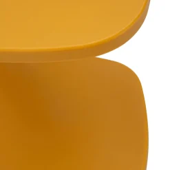 Tavolino da Salotto Arancione Forma Rotondo Colore Ripiano Arancione 40x50x40h cm, Materiale Piano in Metallo - Ilam