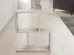 Tavolino da Salotto Beige Marmo 2 Vani Forma Rettangolare 45x17x51h cm, Sfumatura Colore Ripiano Marmo - Tarzo