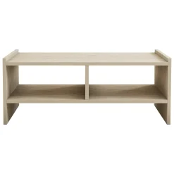 Tavolino da Salotto Beige Marmo 2 Vani Forma Rettangolare 90x50x35h cm, Sfumatura Colore Ripiano Marmo - Oria