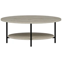 Tavolino da Salotto Beige Marmo un Vano Forma Rettangolare 87x50x32h cm, Sfumatura Colore Ripiano Marmo - Piuro
