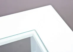 Tavolino da Salotto Bianco 2 Cassetti Portariviste 115x60x45h cm, un Vano - Minturno