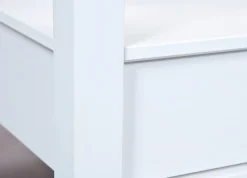 Tavolino da Salotto Bianco 2 Cassetti Portariviste 115x60x45h cm, un Vano - Minturno