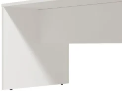 Tavolino da Salotto Bianco con Ruote 2 Vani 30x40x50h cm, Forma Rettangolare - Monticano