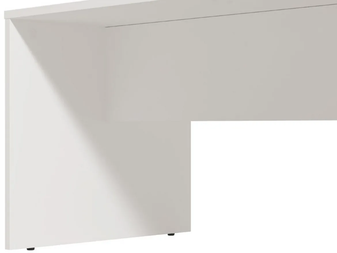 Tavolino da Salotto Bianco con Ruote 2 Vani 30x40x50h cm, Forma Rettangolare - Monticano