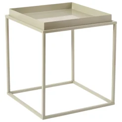 Tavolino da Salotto Bianco Crema Forma Rotondo Colore Ripiano Bianco 33x51x33h cm, Sfumatura Colore Struttura Crema - Bandip