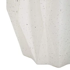 Tavolino da Salotto Bianco Crema Nero Adatto per Indoor/outdoor Effetto Pietra Forma Stella 46x60x46h cm, Colore Ripiano Bianco - Gala
