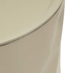 Tavolino da Salotto Bianco Crema Verde set da 2 Forma Rotondo 44x52x44h cm, Colore Ripiano Bianco - Ganomo