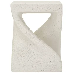 Tavolino da Salotto Bianco Marmo Adatto per Indoor/outdoor Forma Quadrato 42x53x42h cm, Colore Ripiano Bianco - Gale