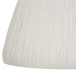 Tavolino da Salotto Bianco Marmo Adatto per Indoor/outdoor Forma Rotondo 47x61x47h cm, Colore Ripiano Bianco - Gakamota
