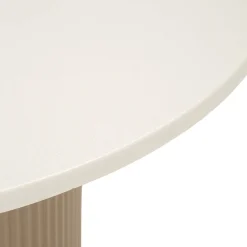 Tavolino da Salotto Bianco Marmo Grigio Tortora Forma Squadrata Colore Ripiano Bianco 48x46x39h cm, Materiale Struttura in Metallo - Ganiha