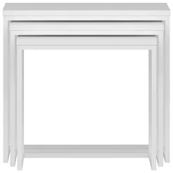 Tavolino da Salotto Bianco Modulabile Forma Rettangolare 80x80x30h cm, Materiale Piano in Vetro - Pagliara