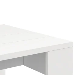 Tavolino da Salotto Bianco Opaco Forma Rettangolare Colore Ripiano Bianco 90x50x43h cm, Sfumatura Colore Struttura Opaco - Riposto