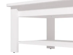 Tavolino da Salotto Bianco un Vano Forma Rettangolare 124x60x45h cm, Materiale Piano in Legno Nobilitato - Pella