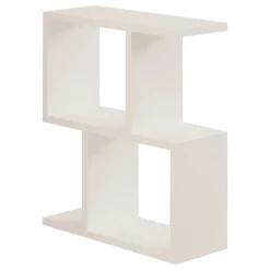 Tavolino da Salotto Bianco 2 Vani Forma Rettangolare 45x17x51h cm, Materiale Piano in Legno Nobilitato - Ceprano
