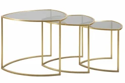 Tavolino da salotto circolare oro 60x60x50h cm - Adrian