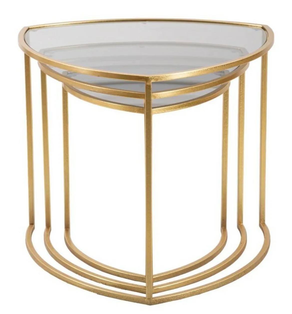 Tavolino da salotto circolare oro 60x60x50h cm - Adrian