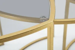 Tavolino da salotto circolare oro 60x60x50h cm - Adrian