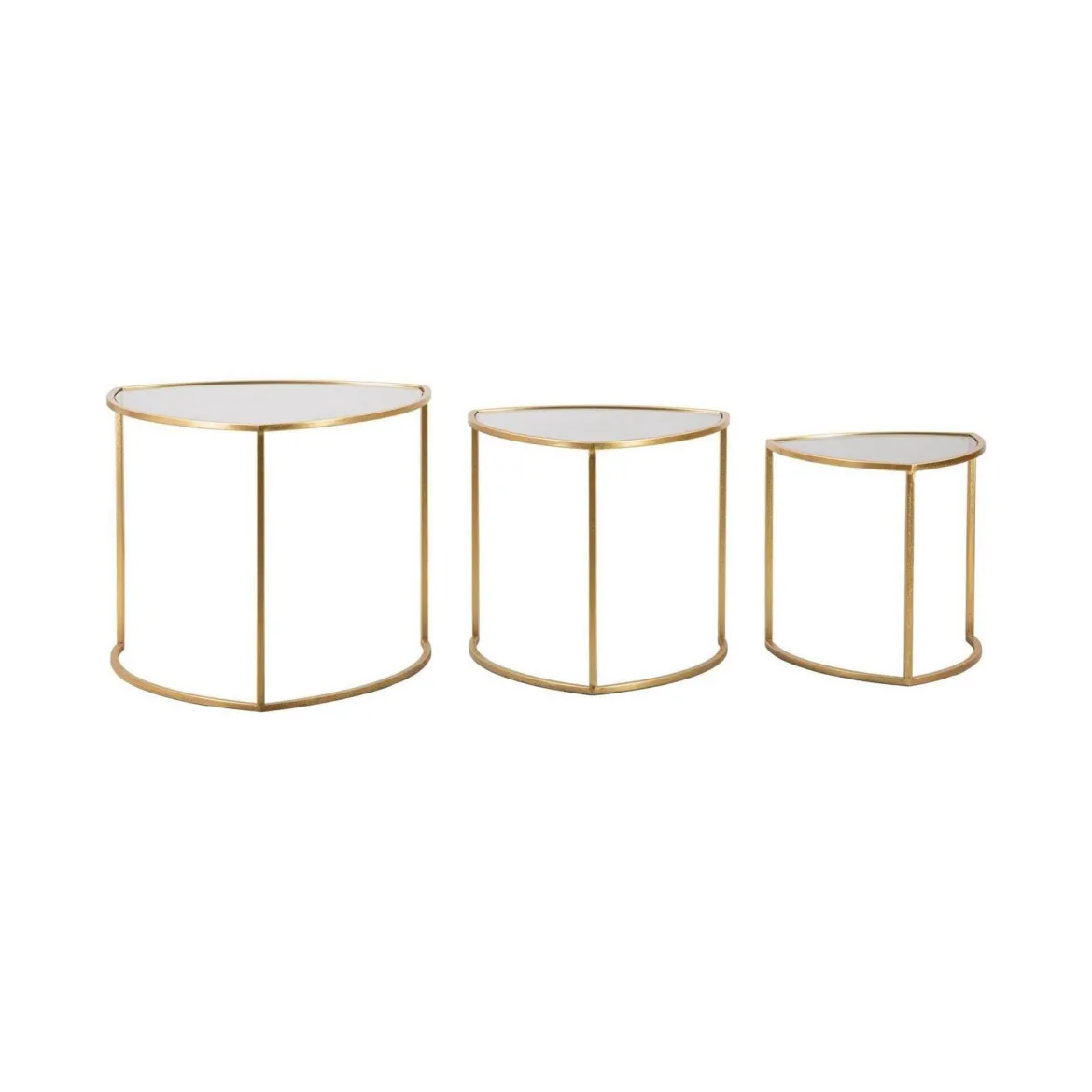 Tavolino da salotto circolare oro 60x60x50h cm - Adrian