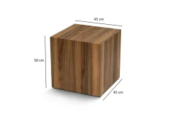 Tavolino da salotto cubico noce 45x45x50h cm - Imogen