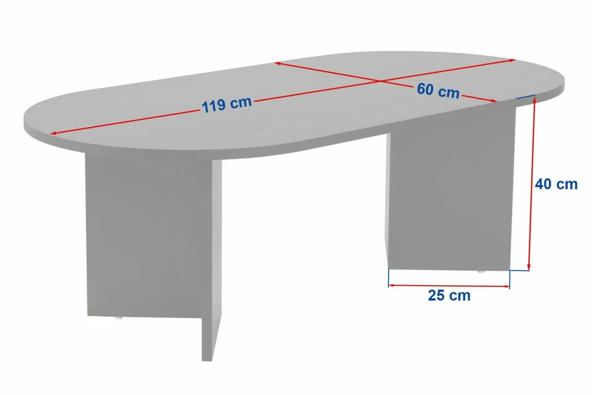 Tavolino da salotto Elain, 119x60 h40 cm, Nero