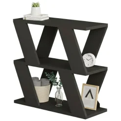 Tavolino da salotto geometrico antracite 60x22x57h cm - Beniamina