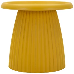 Tavolino da Salotto Giallo Senape Adatto per Indoor/outdoor Forma Rotondo 52x45x52h cm, Colore Ripiano Giallo - Dasifa