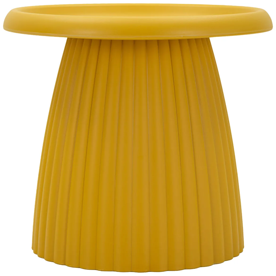 Tavolino da Salotto Giallo Senape Adatto per Indoor/outdoor Forma Rotondo 52x45x52h cm, Colore Ripiano Giallo - Dasifa