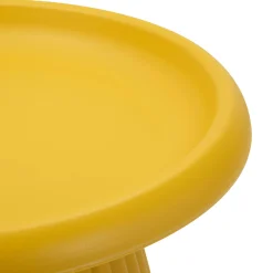 Tavolino da Salotto Giallo Senape Adatto per Indoor/outdoor Forma Rotondo 52x45x52h cm, Colore Ripiano Giallo - Dasifa