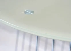 Tavolino da Salotto Grigio Forma Circolare Materiale Piano in Metallo 50x50x50h cm, Colore Ripiano Grigio - Cavalese