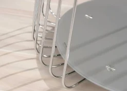 Tavolino da Salotto Grigio Forma Rettangolare Materiale Piano in Vetro 105x65x40h cm, Colore Ripiano Trasparente - Azriel