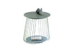 Tavolino da Salotto Grigio Forma Rettangolare Materiale Piano in Vetro 105x65x40h cm, Colore Ripiano Trasparente - Azriel
