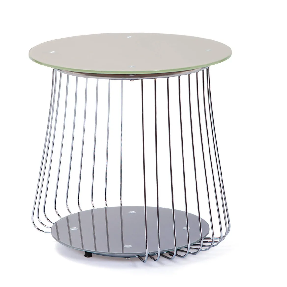 Tavolino da Salotto Grigio Forma Rettangolare Materiale Piano in Vetro 105x65x40h cm, Colore Ripiano Trasparente - Azriel