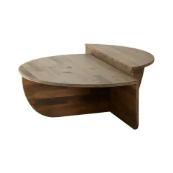 Tavolino da salotto irregolare noce 90x60x35h cm - Azim