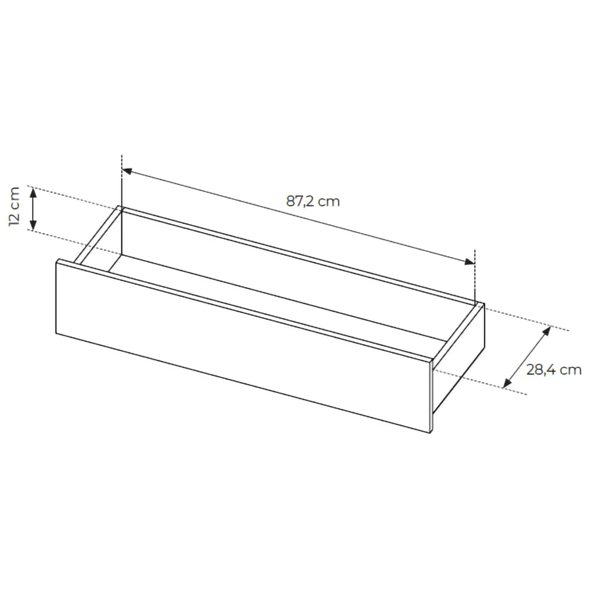 Tavolino da Salotto Marrone Chiaro Marrone Rovere un Cassetto un Vano 96x40x43h cm, Forma Rettangolare - Karisasa