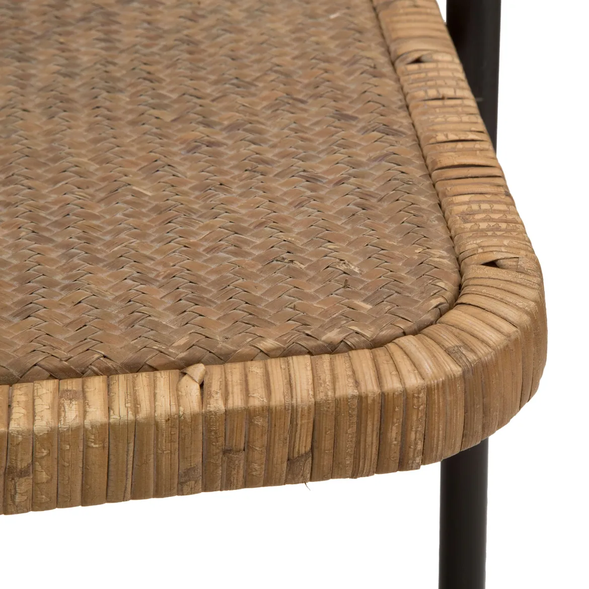 Tavolino da Salotto Marrone Nero con Ruote Forma Rotondo 57x65x71h cm, Colore Ripiano Trasparente - TamDao