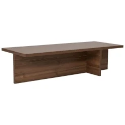 Tavolino da Salotto Marrone Noce Forma Rettangolare Materiale Piano in Legno Nobilitato 120x45x30h cm, Colore Ripiano Marrone - Marmorito