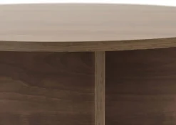 Tavolino da Salotto Marrone Noce Forma Rotondo Materiale Piano in Legno Nobilitato 90x90x40h cm, Colore Ripiano Marrone - Simbario