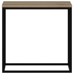 Tavolino da Salotto Marrone Noce Nero Forma Quadrato Materiale Piano in Legno Nobilitato 52x50x50h cm, Sfumatura Colore Struttura Noce - Tricase