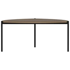 Tavolino da Salotto Marrone Noce Nero Forma Triangolare Materiale Piano in Legno Nobilitato 90x89x40h cm, Sfumatura Colore Struttura Noce - Atesino