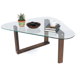 Tavolino da Salotto Marrone Noce Portariviste Forma Quadrata 90x90x40h cm, Sfumatura Colore Struttura Noce - Aldino