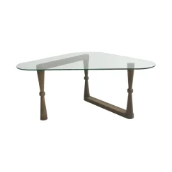 Tavolino da Salotto Marrone Noce Portariviste Forma Rettangolare 96x81x41h cm, Sfumatura Colore Struttura Noce - Messico